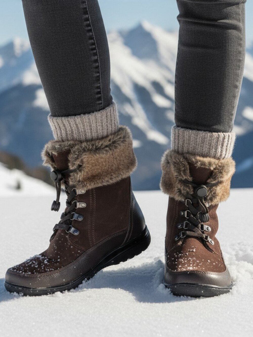 Clarks "Kearns Ramsey" Brown Suede/Leather Lace-up Boot